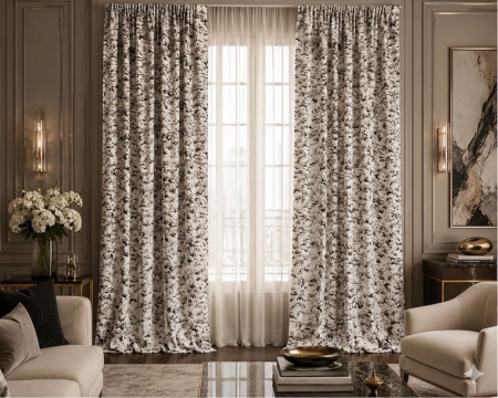 PERDELE GATA CUSUTE - Draperie 3,0 m L x 2,6 m H