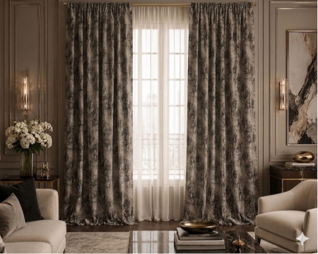 PERDELE GATA CUSUTE - Draperie 3,0 m L x 2,6 m H