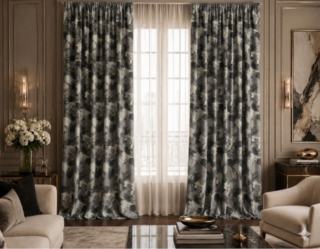 PERDELE GATA CUSUTE - Draperie 3,0 m L x 2,6 m H