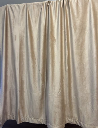 PERDELE GATA CUSUTE - DRAPERIE CATIFEA crem - CUSUTA :4 M L *2,45M INALTIME