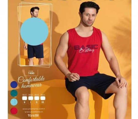 PIJAMALE - OFERTA TRIO - PIJAMA BARBATI - BLEU