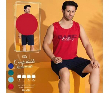 PIJAMALE - OFERTA TRIO - PIJAMA BARBATI - ROSU