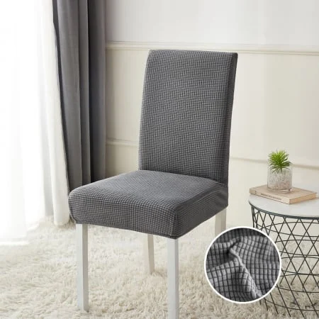HUSE SCAUN - SET 4 HUSE SCAUN - elastice, universale-  culoare gri deschis
