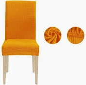 HUSE SCAUN - SET 4 HUSE SCAUN - elastice, universale- culoare mustar
