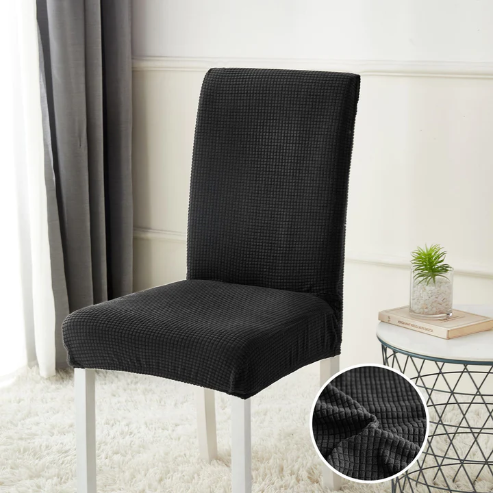 HUSE SCAUN - SET 4 HUSE SCAUN- universale, elastice- culoare negru