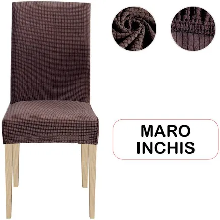 HUSE SCAUN - SET 6 HUSE SCAUN- elastice, marime universala, culoare maro