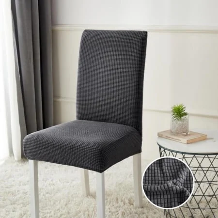HUSE SCAUN - SET 6 HUSE SCAUN - elastice, marime universala,culoare gri. Inchis