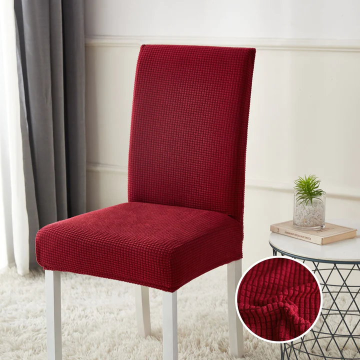 HUSE SCAUN - SET 6 HUSE SCAUN- elastice, universale, culoare visiniu