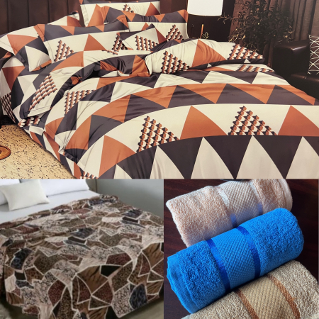 OFERTA SPECIALA TRIO - Set trio: 1 lenjerie de pat , 1 patura si 1 prosop