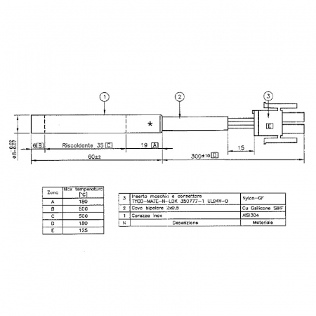 Rezistență liniară pentru aparatele de cafea 8mm 60 mm 200 wați. [1]