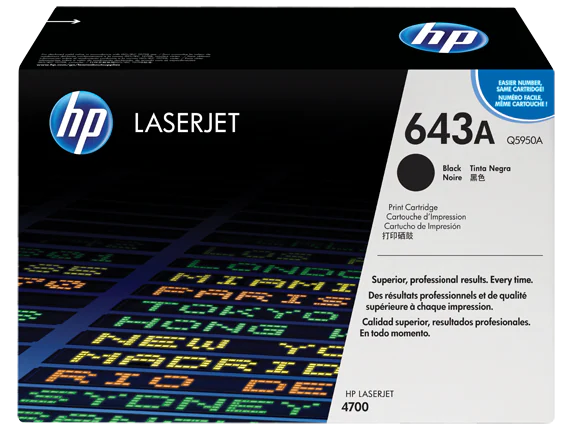 HP 643A - Color LaserJet 4700 Black Cartridge (11.000 pag) [1]