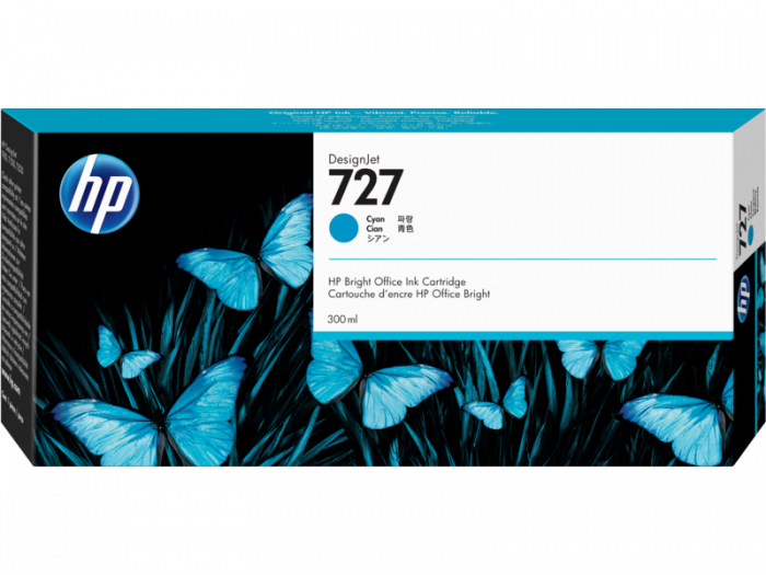 HP 727 300-ml Cyan DesignJet Ink Cartridge [1]