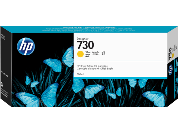 HP 730 300-ml Yellow Ink Cartridge, DesignJet T1700 [1]