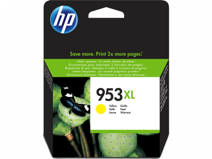 HP 953XL High Yield Yellow Original Ink Cartridge (1450 pag) [1]