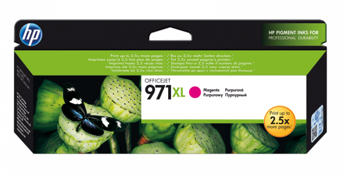HP 971XL High Yield Magenta Original Ink Cartridge (~6.6k) [1]