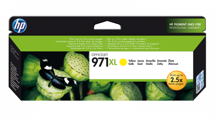 HP 971XL High Yield Yellow Original Ink Cartridge (~6.6k) [1]