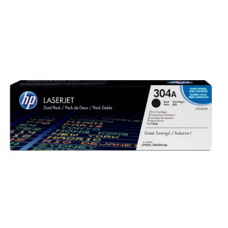 HP 304A Color LaserJet - CC530A Dual Pack Black Print Cartridges (2 x 3.5k pag) [1]