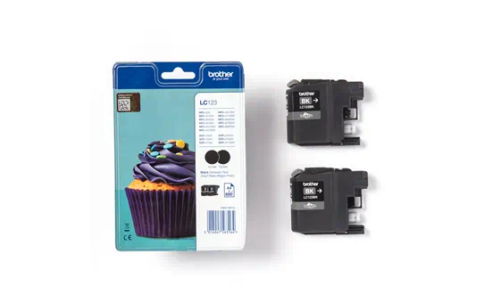 LC123BKBP2 twin pack for MFC-J4110DW/MFC-J4410DW/MFC-J4510DW/MFC-J4610DW BLACK [2]
