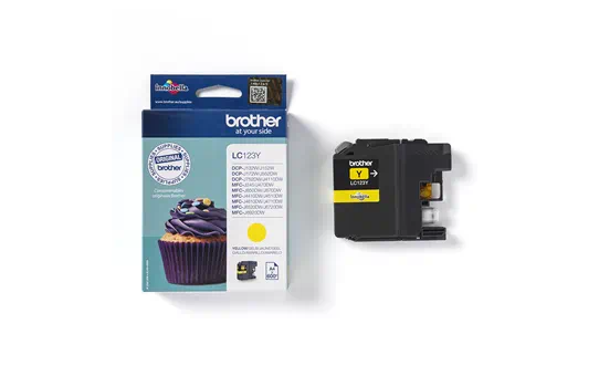 LC123Y, Ink Cartridge Yellow forMFC-J4410DW/MFC-J6520DW (600 pagini) [2]