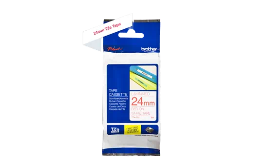 TZE252 24mm RED ON WHITE [3]