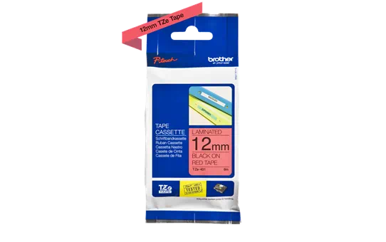 TZE431 12mm BLACK ON RED [3]