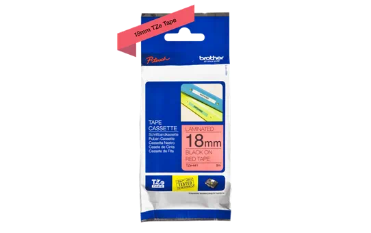 TZE441 18mm BLACK ON RED [3]