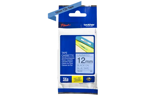 TZE531 12mm BLACK ON BLUE [3]