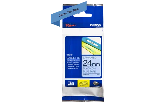 TZE551 24mm BLACK ON BLUE [3]