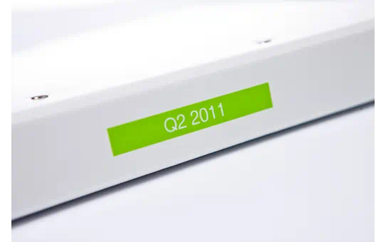 TZEMQG35 12mm White/Lime Green matt (5M length) [4]