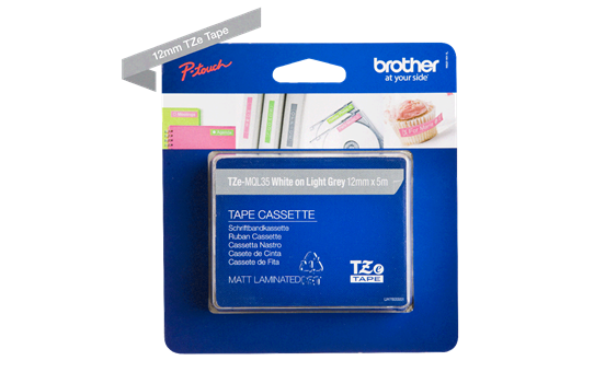 TZEMQL35 12mm White/Light Grey matt (5M length) [3]