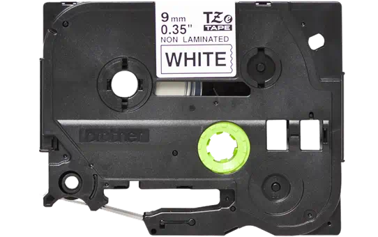 TZEN221 9mm BLACK  ON WHITE  NON LAMINATED [2]