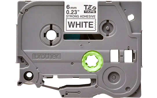 TZES211 6mm BLACK  ON WHITE ADHESIVE TAPE [2]