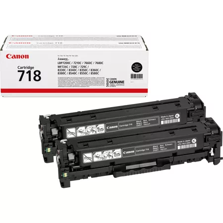 CANON CRG-718BK TWIN PACK TONER LBP-7200CDN BLK 2 x 3.4K