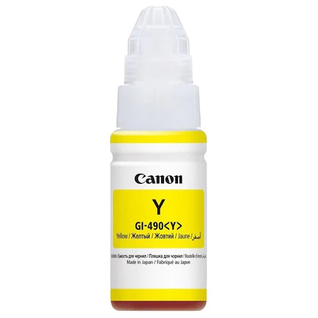 Cartuse de cerneala - Canon INK GI-490 Y Yellow Ink Bottle 7k for G1400,G2400, G3400