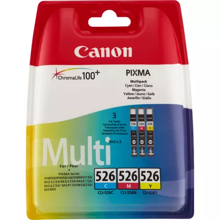 Cartuse de cerneala - CLI-526MULTI Cartus inkjet Canon (cyan, magenta, yellow) for IP4850 / MG5150/ 5250 / 6150 / 8150