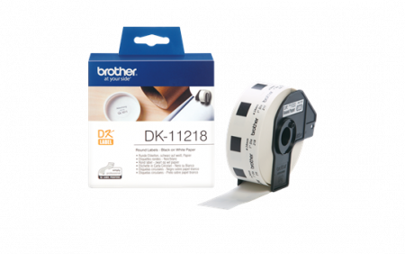 Benzi pentru etichete - DK11218 ROUND PAPER 1" LABEL 24MM X 24MM X 1000