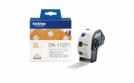 Benzi pentru etichete - DK11221 23MM SQUARE PAPER LABEL 23MM X 23MM X 1000