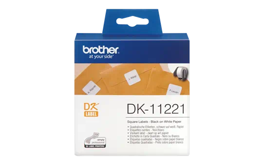 DK11221 23MM SQUARE PAPER LABEL 23MM X 23MM X 1000 [1]