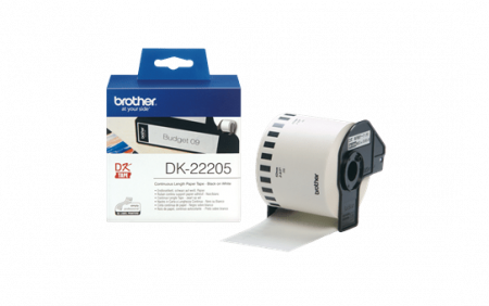 Benzi pentru etichete - DK22205 Continuous Paper Tape 62mm x 30.48m