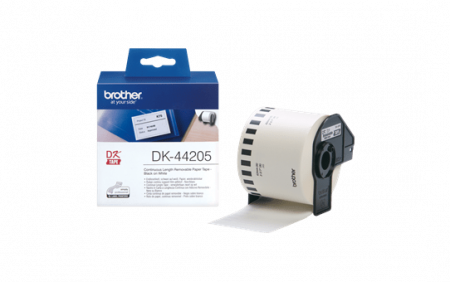 Benzi pentru etichete - DK44205 Removable White Paper Tape 62mm x 30.48m