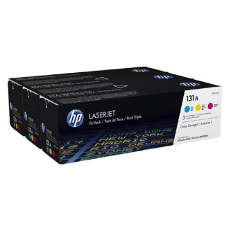 HP 131A 3-pack Cyan/Magenta/Yellow Original LaserJet Toner Cartridges