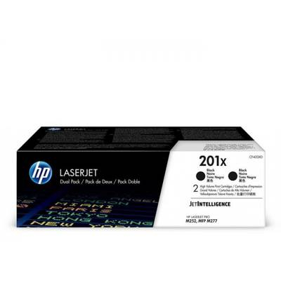 HP 201X 2-pack High Yield Black Original LaserJet Toner Cartridges (2 x 2.8k)
