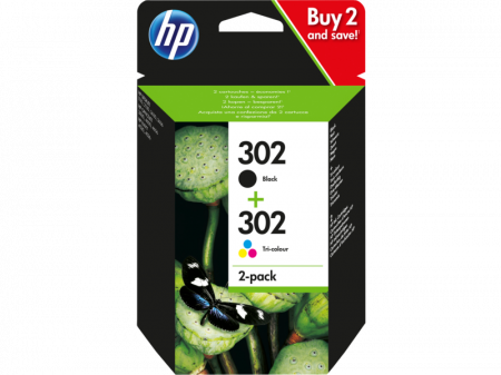 HP 302 Ink Cartridge Combo 2-Pack
