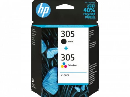 Cartuse de cerneala - HP 305 2-Pack Tri-color/Black Original Ink Cartridge