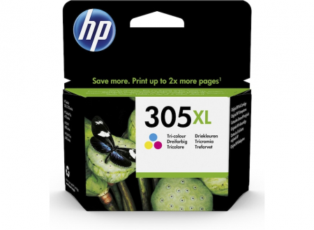 Cartuse de cerneala - HP 305XL High Yield Tri-color Original Ink Cartridge; pt. HP DJ 2320, 2710, 2720, 4120