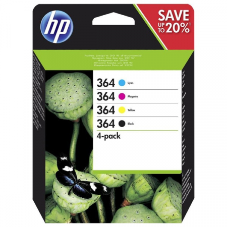 Cartuse de cerneala - HP 364 4-pack Black/Cyan/Magenta/Yellow Original Ink Cartridges