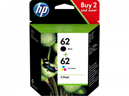 Cartuse de cerneala - HP 62 2-pack Black/Tri-color Original Ink Cartridges; pt Officejet Mobile 200 / 250