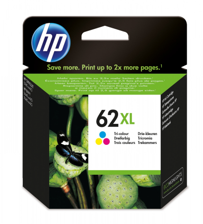 Cartuse de cerneala - HP 62XL High Yield Tri-color Original Ink Cartridge; pt Officejet Mobile 200 / 250