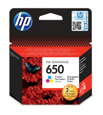 Cartuse de cerneala - HP 650 Tri-color Ink Cartridge