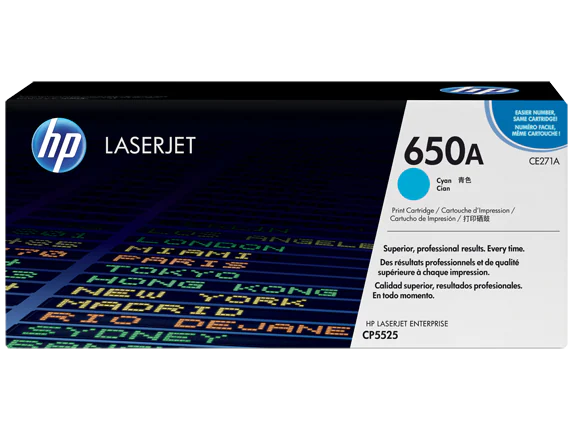 HP 650A Cyan LaserJet Toner Cartridge (15.000 pag)